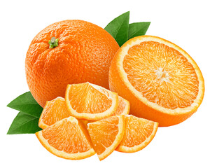 orange isolated on white background, clipping path, full depth of field