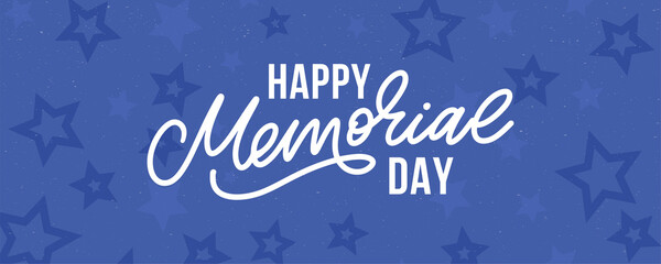 Happy Memorial Day - Stars and Stripes Letter