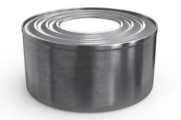 can tin metal 3d isolated