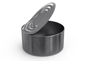 can tin metal 3d isolated