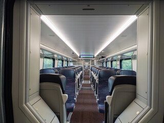 Fototapeta na wymiar Interior of a train in Norfolk, England