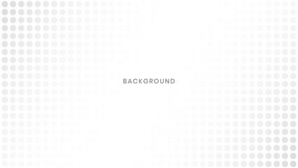 Abstract halftone white gray dots background vector. Presentation Banner, wallpaper, social media, art cover editable layout illustration template.
