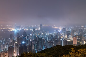 Obraz premium Hong Kong skyscrapers skyline cityscape