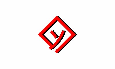 letter Y minimalism square monograms concept design logo