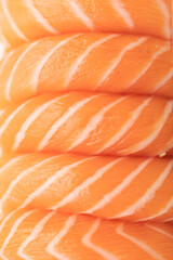 Japanese seafood sushi, on white background