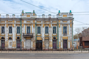 Naklejka premium Old building of the Hotel 'Central' in Irkutsk