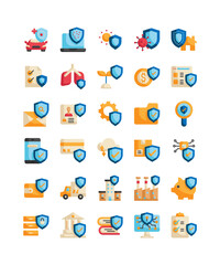 protection concept flat web icon