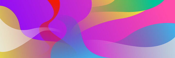 Abstract colorful polygon banner design template