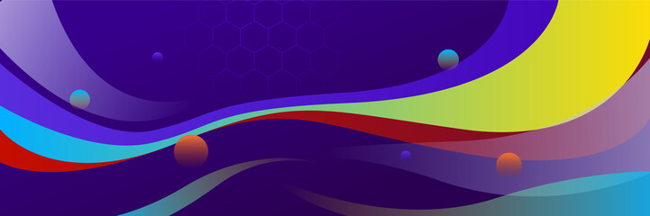 Abstract colorful polygon banner design template