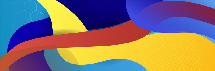 Abstract colorful polygon banner design template