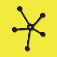 3d render of a icon, conection symbol