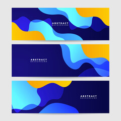 Abstract colorful polygon banner design template. Colorful tech web banner with geometric shapes backdrop and gradient colors. Vector graphic design banner pattern presentation background.