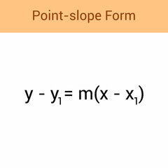 equation of a straight line formulas in mathematics. Point-slope form