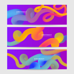 Obraz premium Abstract colorful polygon banner design template. Colorful tech web banner with geometric shapes backdrop and gradient colors. Vector graphic design banner pattern presentation background.