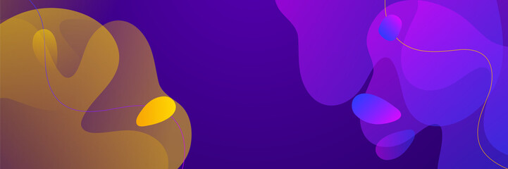 Abstract colorful polygon banner design template. Colorful tech web banner with geometric shapes backdrop and gradient colors. Vector graphic design banner pattern presentation background.