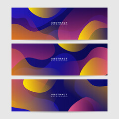 Abstract colorful polygon banner design template