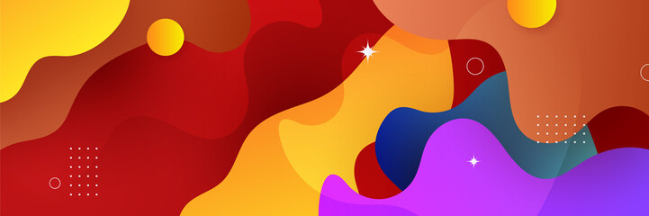 Abstract colorful polygon banner design template