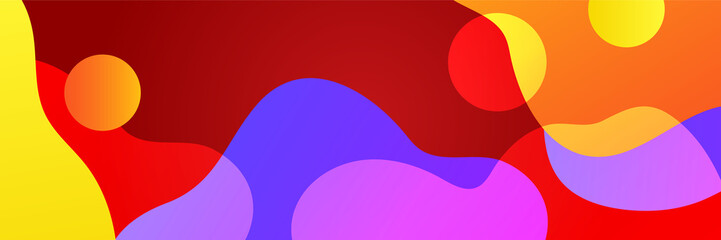 Abstract colorful polygon banner design template