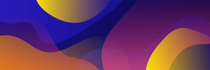 Abstract colorful polygon banner design template