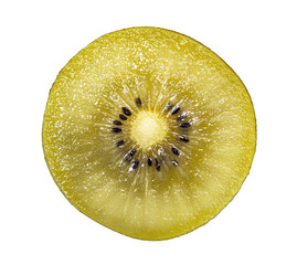 Healthy food golden kiwi fruit on white background.