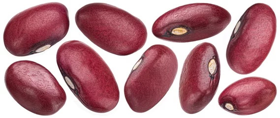 Fototapete Frisches Gemüse Red kidney beans isolated on white background with clipping path