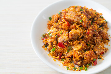 roasted crispy belly pork with salt and chili