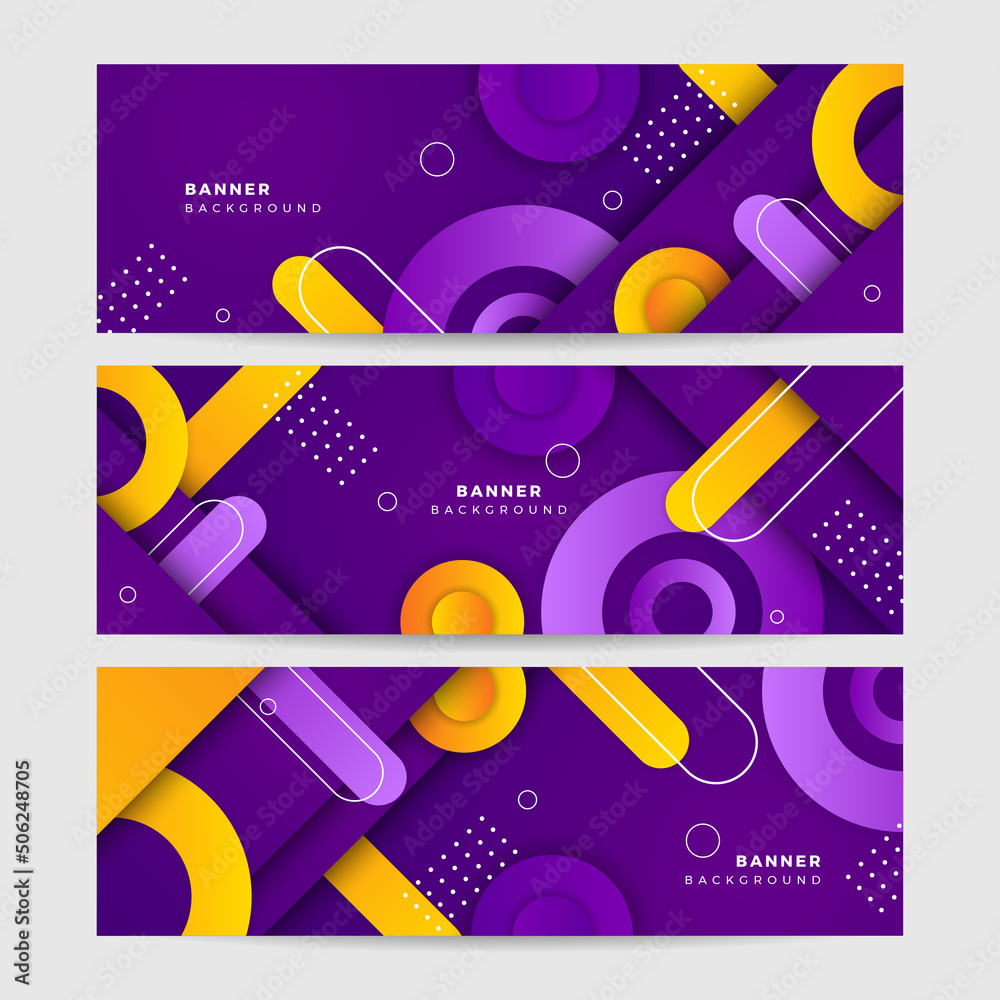 Sticker abstract colorful polygon banner design template. colorful tech web banner with geometric shapes bac