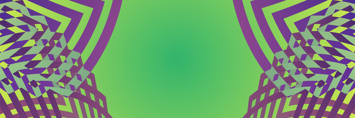 Abstract colorful polygon banner design template. Colorful tech web banner with geometric shapes backdrop and gradient colors. Vector graphic design banner pattern presentation background.