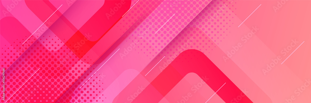 Poster abstract pink colorful polygon banner design template. colorful tech web banner with geometric shape