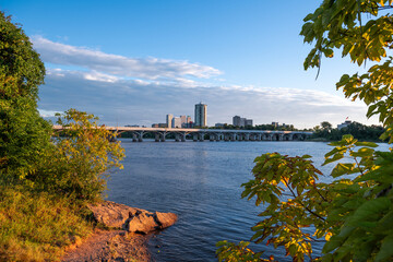 Tulsa, Oklahoma, USA downtown skyline on the Arkansas River