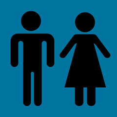 Man and woman icon isolated in white background. Male female sign. Flat image jpeg illustration jpg icons.
