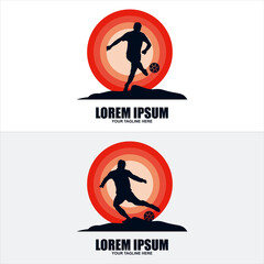 Soccer Logo Template Design Vector, Emblem, Design Concept, Creative Symbol, Icon