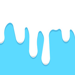 White dripping paint flowing down image background. White milk liquid drips. jpeg illustration.Abstract blue background with liquid wave. Dripping oil or Yogurt or Milk, Honey, Blue liquid texture flo