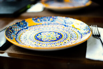 Beautifull turkish ceramic plate pattern