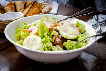 Vegetable salad served fresh for healthy diet