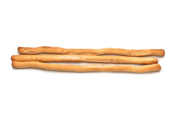 Bread sticks isolated on white background.