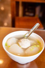 Fish ball soup is traditional Taiwanese cuisine