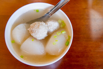 Fish ball soup is traditional Taiwanese cuisine