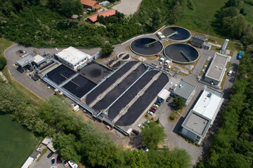 Water Treatment plant aerial view	
