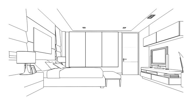 Bedroom Line Drawing Images Browse 9 095 Stock Photos Vectors And Video Adobe Stock