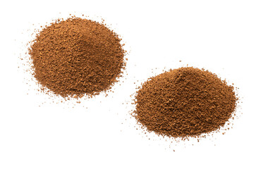 Instant coffee isolated on white background.