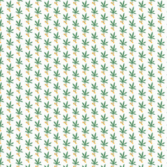 medical marijuana, cannabis green color logo. Thai style marijuana leaves.