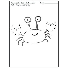 Dot To Dot Ocean animals for kids