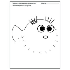 Dot To Dot Ocean animals for kids