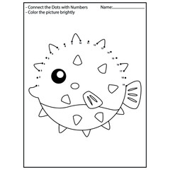 Dot To Dot Ocean animals for kids