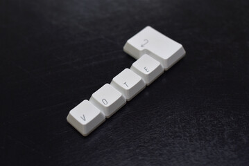 touches de clavier d'ordinateur - vote