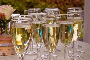 glasses of champagne