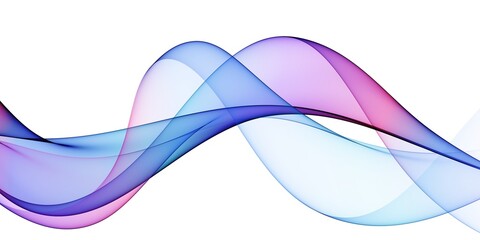 Abstract colorful flowing wave lines isolated on white background. Design element for technology, science, music or modern concept