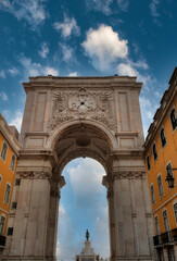 Fototapeta na wymiar Augusta Gate in Lisbon, Portugal.