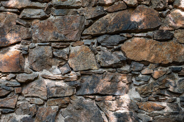 Stone wall. Outdoor background natural stone